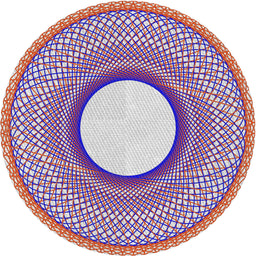 Round Patterned Purple Novelty Rug, pat3342