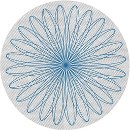 Round Machine Washable Transitional White Smoke Rug, wshpat3345