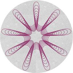 Round Machine Washable Transitional White Smoke Rug, wshpat3347