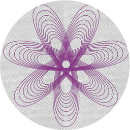 Round Patterned Lavender Purple Novelty Rug, pat3348