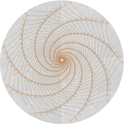 Round Machine Washable Transitional White Smoke Rug, wshpat3355