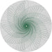 Round Patterned Off-White Novelty Rug, pat3357