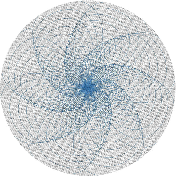 Round Patterned Silver Gray Novelty Rug, pat3358