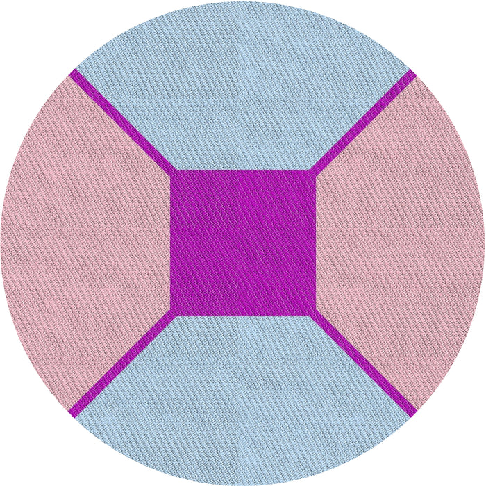 Round Patterned Blue Modern Rug, pat3365