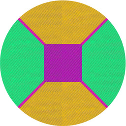 Round Machine Washable Transitional Green Rug, wshpat3366