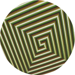 Round Patterned Avocado Green Novelty Rug, pat3369