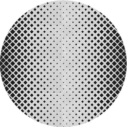 Round Machine Washable Transitional Light Black Rug, wshpat3373