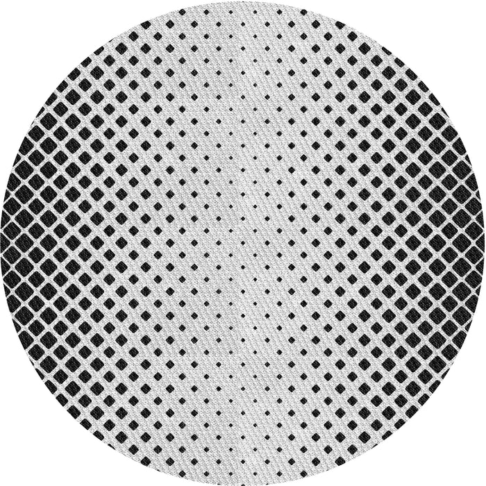 Round Machine Washable Transitional Light Black Rug, wshpat3373