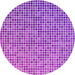 Round Patterned Plum Purple Novelty Rug, pat3378