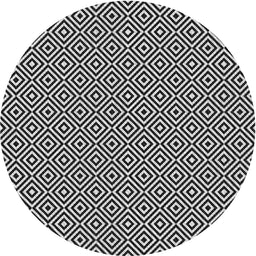 Round Patterned Light Gray Novelty Rug, pat3379