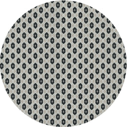 Round Machine Washable Transitional Light Black Rug, wshpat337