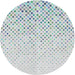 Round Patterned Water Blue Novelty Rug, pat3382