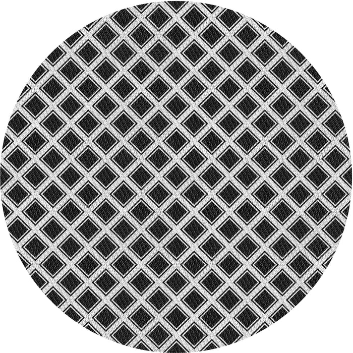 Round Patterned Light Gray Novelty Rug, pat3388