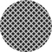 Round Patterned Light Gray Novelty Rug, pat3388