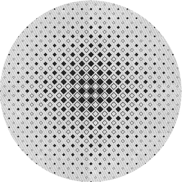 Round Patterned Gray Novelty Rug, pat3389