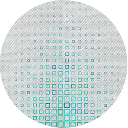 Round Machine Washable Transitional Dark Gray Rug, wshpat3392