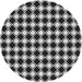 Round Machine Washable Transitional Midnight Gray Rug, wshpat3397