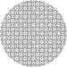 Round Patterned Gray Novelty Rug, pat3398