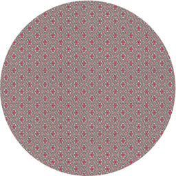 Round Machine Washable Transitional Chestnut Brown Rug, wshpat339