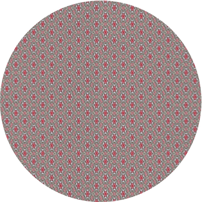 Round Patterned Chestnut Brown Novelty Rug, pat339