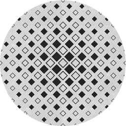 Round Patterned Gray Novelty Rug, pat3400