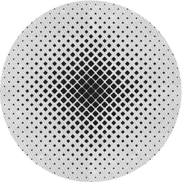 Round Machine Washable Transitional White Smoke Rug, wshpat3404