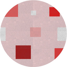 Round Machine Washable Transitional Light Rose Pink Rug, wshpat3409