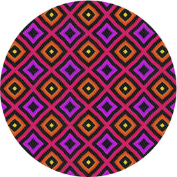 Round Machine Washable Transitional Sepia Brown Rug, wshpat3416