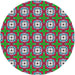 Round Patterned Green Modern Rug, pat3417