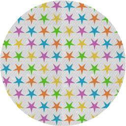 Round Patterned Light Rose Green Novelty Rug, pat3430
