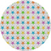 Round Patterned Light Rose Green Novelty Rug, pat3430