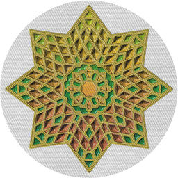 Round Machine Washable Transitional Brown Rug, wshpat3434