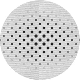 Round Machine Washable Transitional White Smoke Rug, wshpat3436