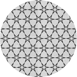 Round Patterned Gray Novelty Rug, pat3439