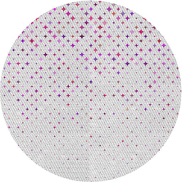 Round Patterned Dark Gray Novelty Rug, pat3442