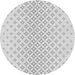 Round Patterned Off-White Abstract Machine Washable Rug, wshpat3446