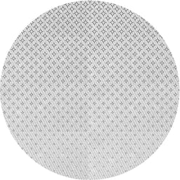 Round Machine Washable Transitional White Smoke Rug, wshpat3447