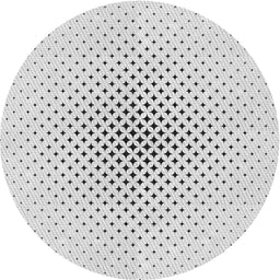 Round Machine Washable Transitional White Smoke Rug, wshpat3448