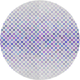 Round Patterned Lavender Purple Novelty Rug, pat3449