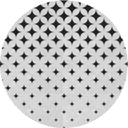 Round Machine Washable Transitional White Smoke Rug, wshpat3452