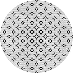 Round Patterned Gray Novelty Rug, pat3453