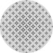 Round Patterned Gray Novelty Rug, pat3453