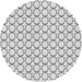 Round Patterned Off-White Novelty Rug, pat3455