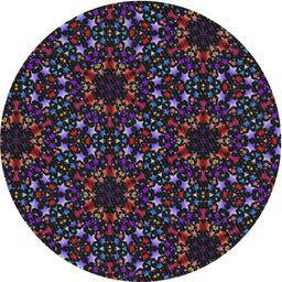 Round Machine Washable Transitional Chocolate Brown Rug, wshpat3459