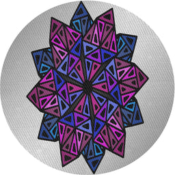Round Patterned Plum Purple Novelty Rug, pat3473
