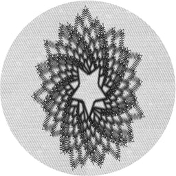 Round Patterned Gray Novelty Rug, pat3474