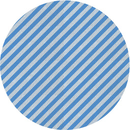 Round Machine Washable Transitional Bright Navy Blue Rug, wshpat3492