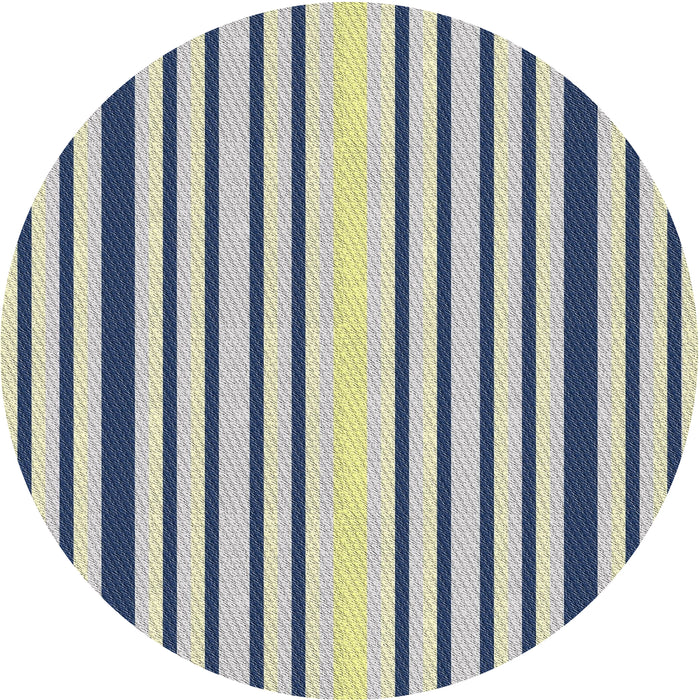 Round Patterned Purple Navy Blue Novelty Rug, pat3495