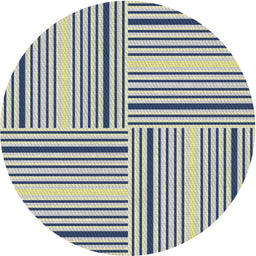 Round Patterned Purple Navy Blue Novelty Rug, pat3496