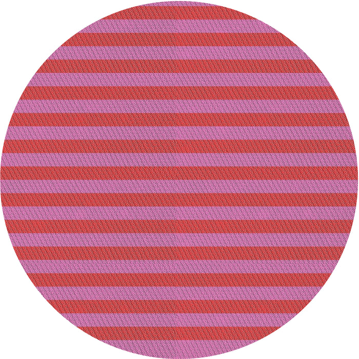 Round Machine Washable Transitional HotPink Rug, wshpat3497